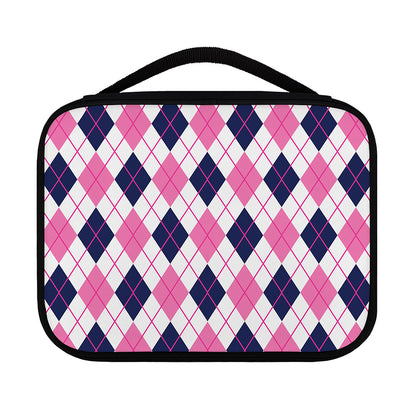White Pink And Blue Argyle Pattern Print Classic Bible Case