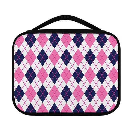 White Pink And Blue Argyle Pattern Print Classic Bible Case