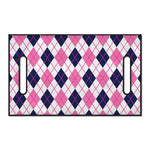 White Pink And Blue Argyle Pattern Print Golf Cart Seat Cover
