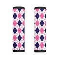 White Pink And Blue Argyle Pattern Print Handle Covers