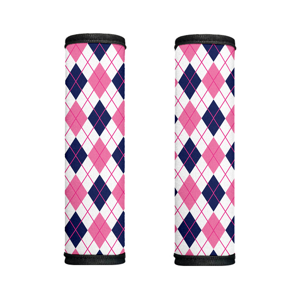 White Pink And Blue Argyle Pattern Print Handle Covers