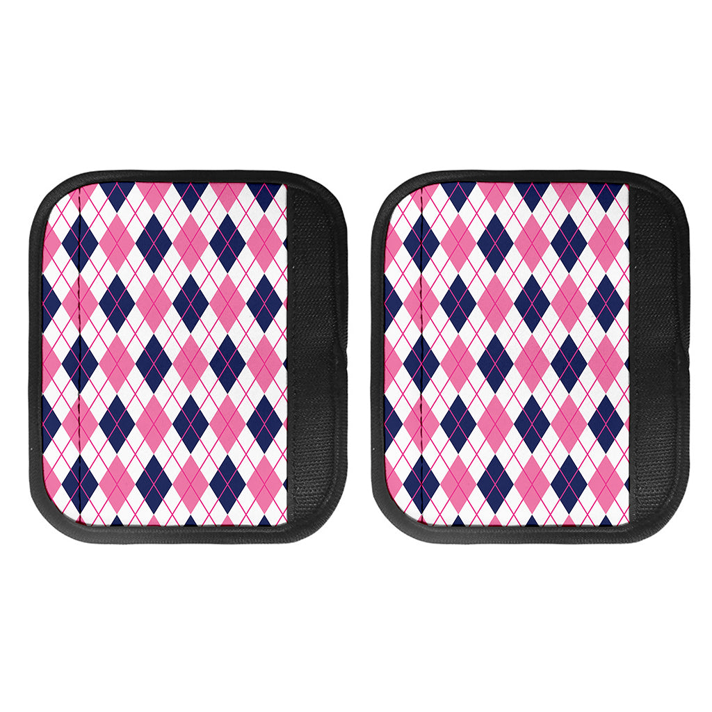White Pink And Blue Argyle Pattern Print Handle Covers
