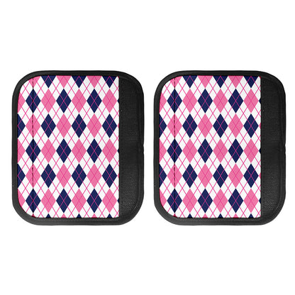 White Pink And Blue Argyle Pattern Print Handle Covers