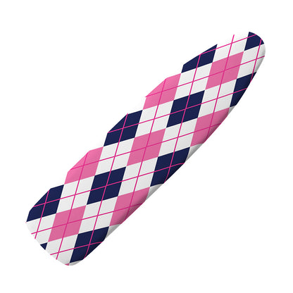 White Pink And Blue Argyle Pattern Print Ironing Board Cover