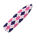 White Pink And Blue Argyle Pattern Print Ironing Board Cover