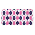 White Pink And Blue Argyle Pattern Print Towel
