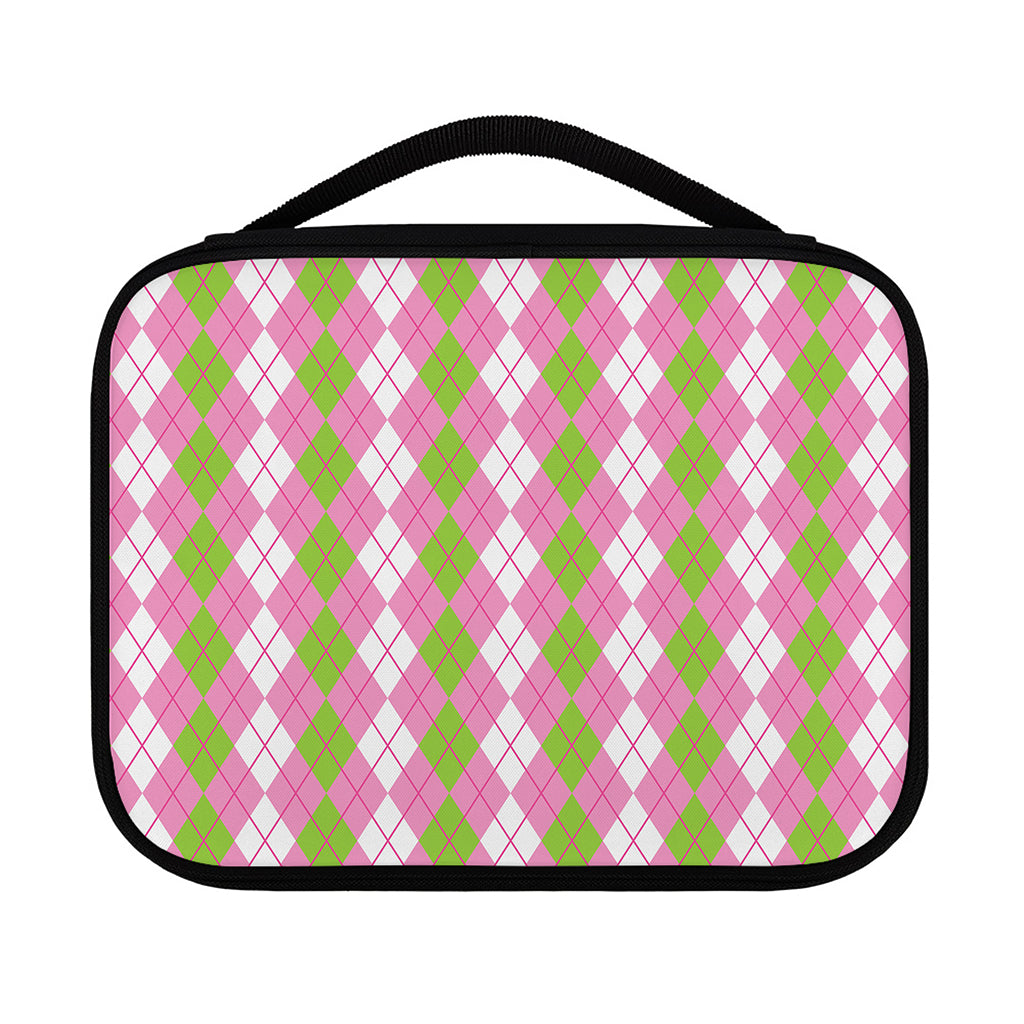 White Pink And Green Argyle Print Classic Bible Case