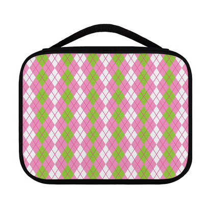 White Pink And Green Argyle Print Classic Bible Case