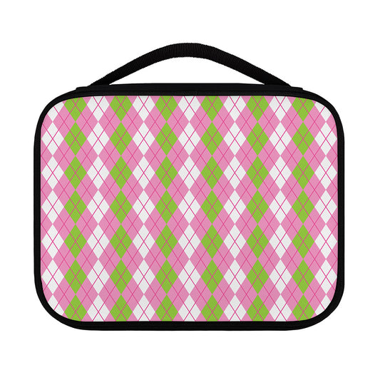 White Pink And Green Argyle Print Classic Bible Case