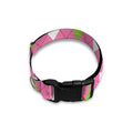 White Pink And Green Argyle Print Dog Collar