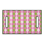 White Pink And Green Argyle Print Golf Cart Seat Cover