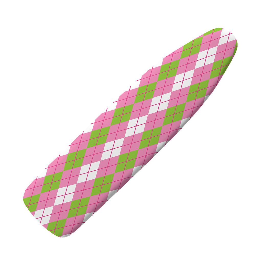 White Pink And Green Argyle Print Ironing Board Cover