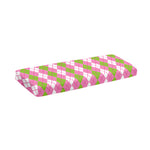 White Pink And Green Argyle Print Piano Keyboard Cover