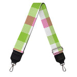 White Pink And Green Buffalo Plaid Print Bag Strap