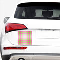 White Pink And Green Buffalo Plaid Print Car Sticker