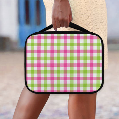 White Pink And Green Buffalo Plaid Print Classic Bible Case
