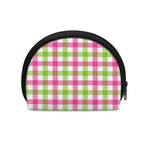 White Pink And Green Buffalo Plaid Print Coin Purse