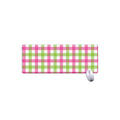 White Pink And Green Buffalo Plaid Print Extended Mouse Pad