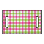 White Pink And Green Buffalo Plaid Print Golf Cart Seat Cover
