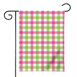 White Pink And Green Buffalo Plaid Print House Flag