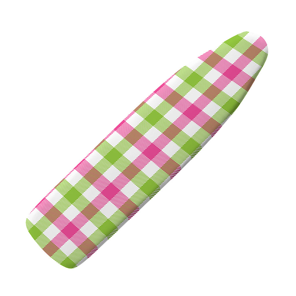 White Pink And Green Buffalo Plaid Print Ironing Board Cover