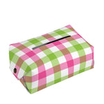 White Pink And Green Buffalo Plaid Print Rectangle Tissue Box Cover