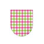 White Pink And Green Buffalo Plaid Print Toilet Lid Cover