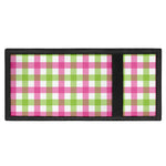 White Pink And Green Buffalo Plaid Print Trifold Wallet