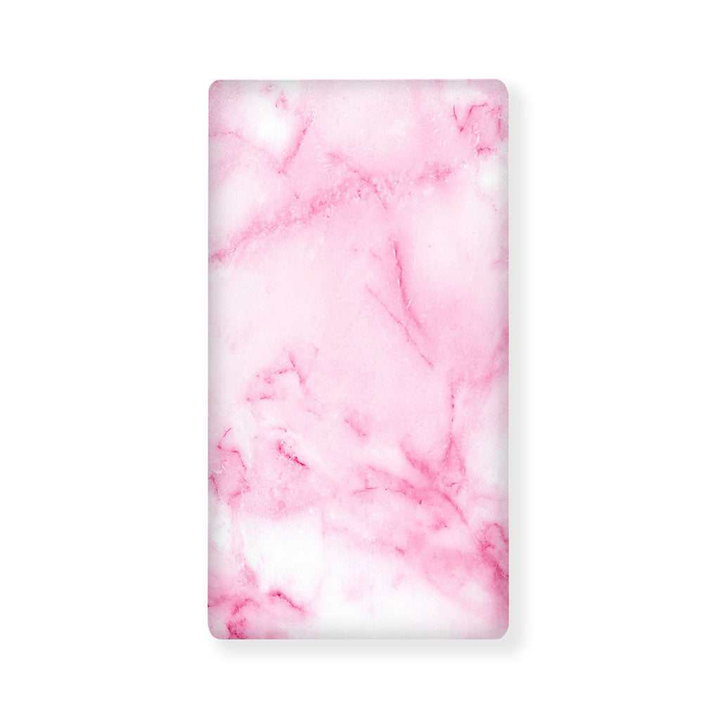 White Pink Marble Print Baby Crib Sheet