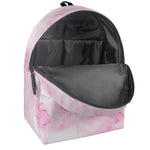 White Pink Marble Print Backpack