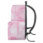 White Pink Marble Print Backpack