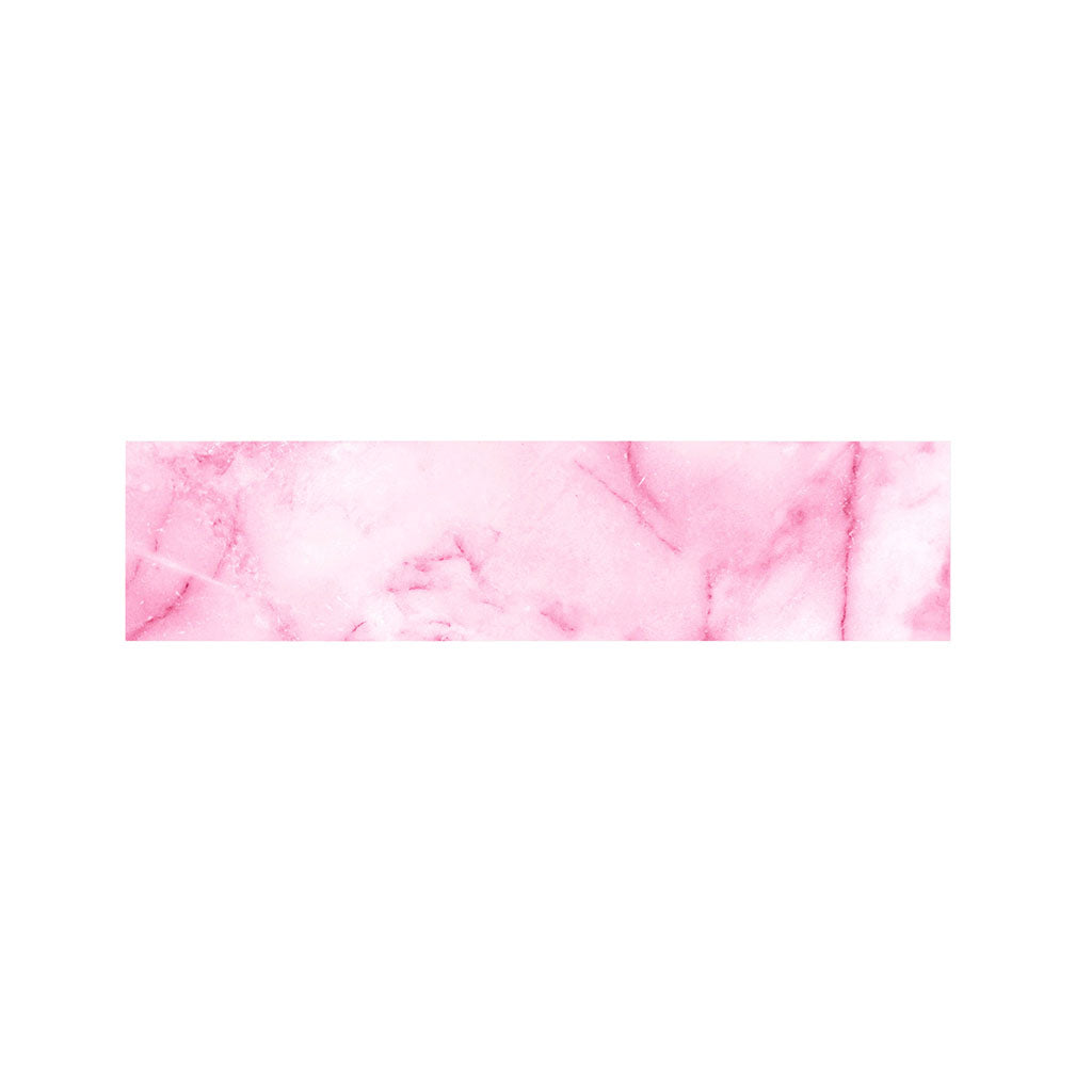 White Pink Marble Print Bed Runner