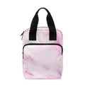 White Pink Marble Print Bible Tote Bag