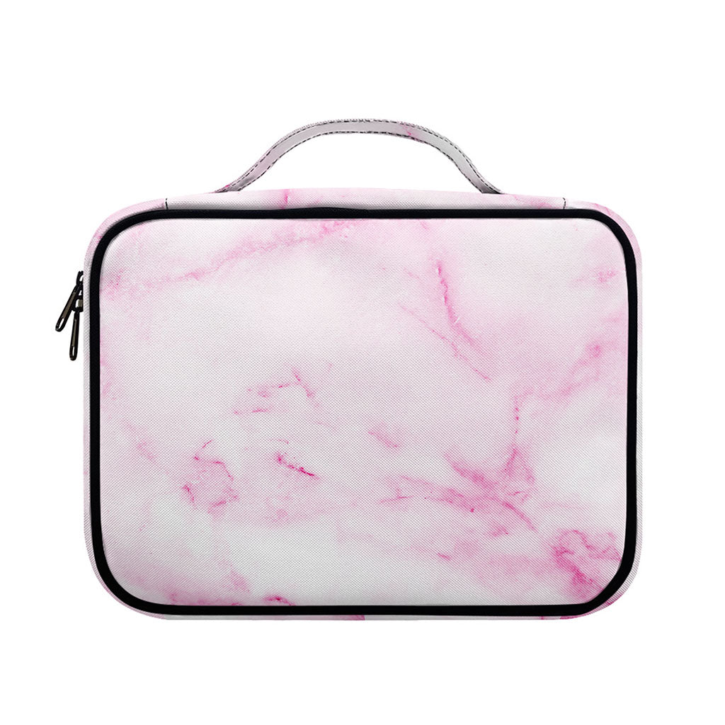 White Pink Marble Print Briefcase Bible Bag
