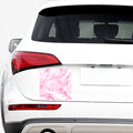 White Pink Marble Print Car Sticker