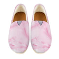White Pink Marble Print Casual Shoes