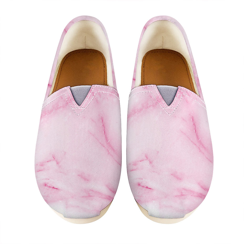 White Pink Marble Print Casual Shoes