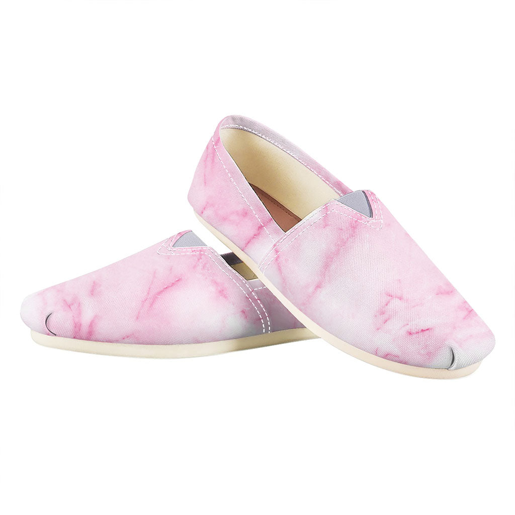 White Pink Marble Print Casual Shoes