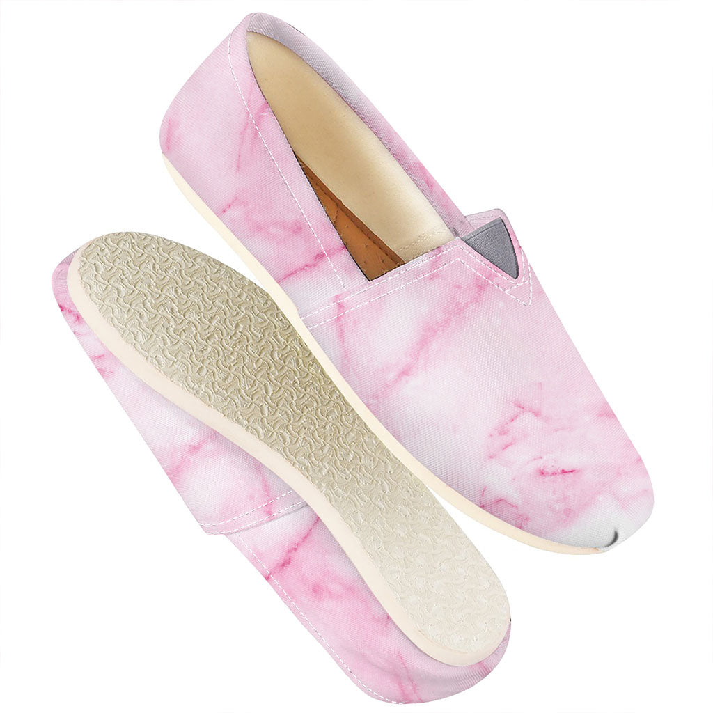 White Pink Marble Print Casual Shoes