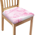 White Pink Marble Print Chair Cushion Cover