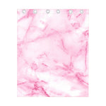 White Pink Marble Print Curtain