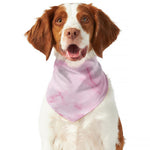 White Pink Marble Print Dog Bandana
