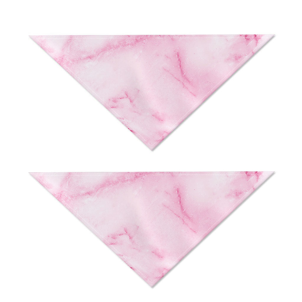 White Pink Marble Print Dog Bandana