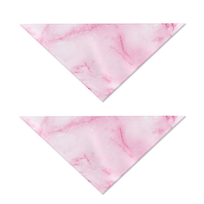 White Pink Marble Print Dog Bandana