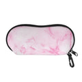 White Pink Marble Print Glasses Case