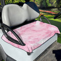 White Pink Marble Print Golf Cart Seat Cover