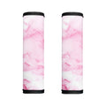 White Pink Marble Print Handle Covers