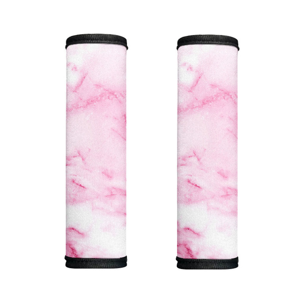White Pink Marble Print Handle Covers