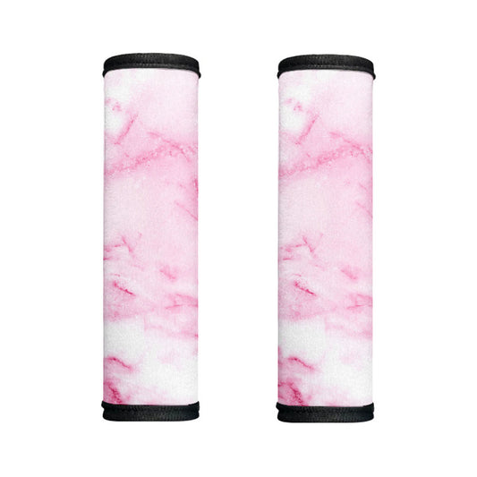 White Pink Marble Print Handle Covers