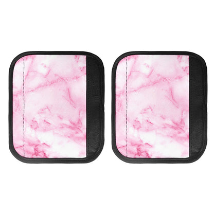 White Pink Marble Print Handle Covers